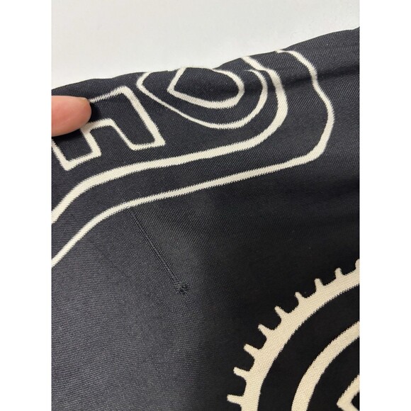 Ashro Skirt Women Black Tribal Midi A-Line Drawstring Rayon Mid Rise XL - Picture 3 of 14